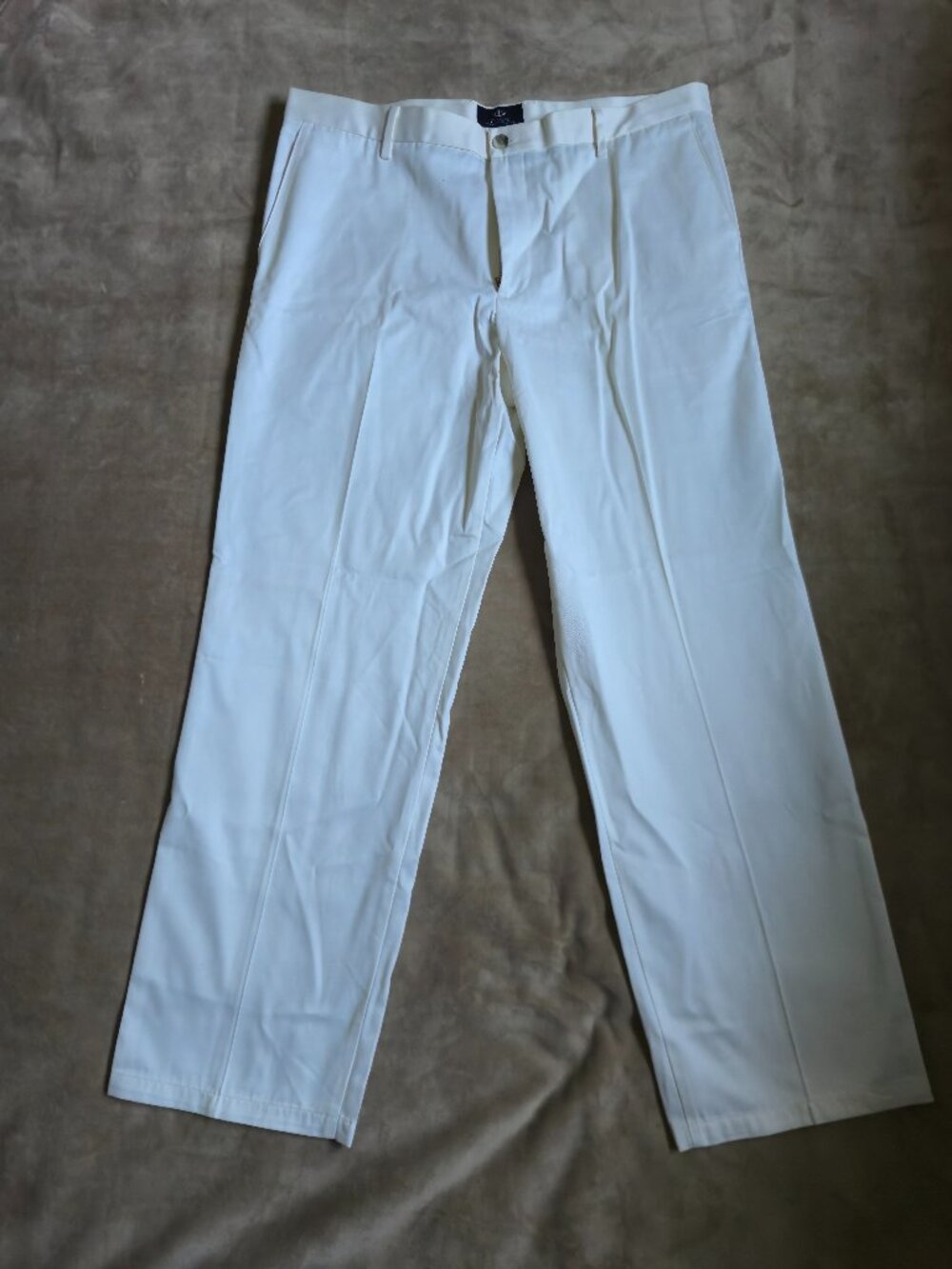 Dockers Signature Khaki D2 Straight Fit Flat Front Chino Pants White Men's 38x32